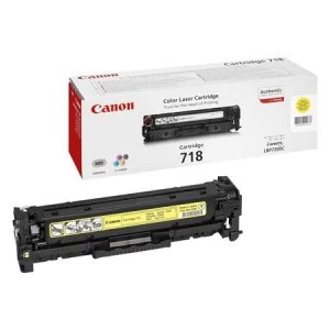 Image of Canon 718 Yellow Laser Toner Ink Cartridge