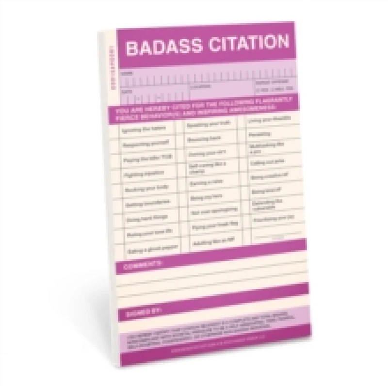 Image of Knock Knock Badass Sticky Citation Pad Other printed item