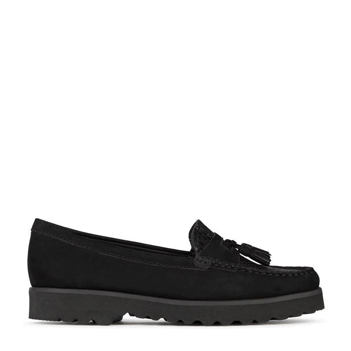 Image of Dune Black Leather 'Gates' Loafers - 3