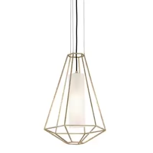 Image of Silhouette 1 Light Pendant Gold Leaf, Glass