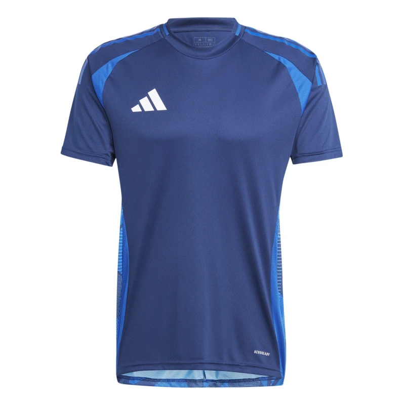 Image of adidas Mens Tiro24 Short Sleeve Performance T-Shirt Navy Blue male XS