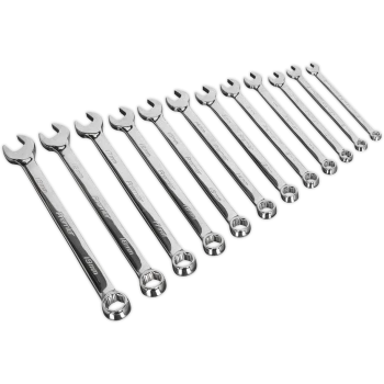 Image of Sealey 12 Piece Long Lock On Combination Spanner Set Metric