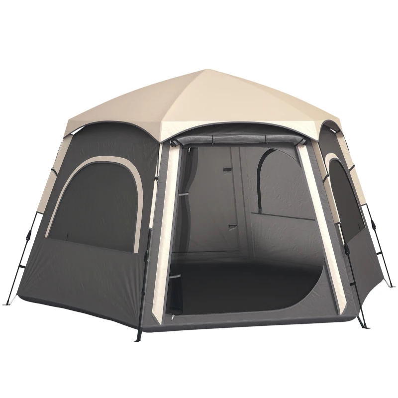 Image of Outsunny Outsunny Instant Camping Tent, 4 Person Easy Setup Dome Tent - Dark Grey