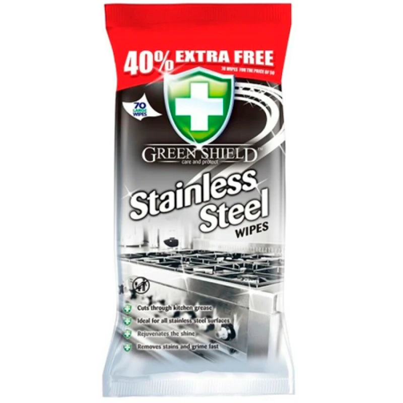 Image of Green Shield Stainless Steel Wipes - 70 pcs 70-315714