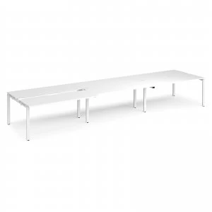 Image of Adapt II Sliding top Triple Back to Back Desk s 4800mm x 1200mm - White