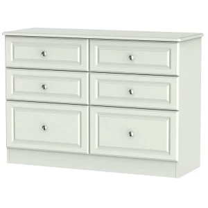 Image of Robert Dyas Montego Ready Assembled 6-Drawer Midi Chest - Ash Grey