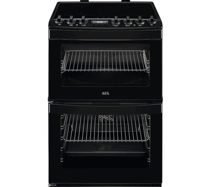 Image of AEG 6000 SteamBake CIB6743ACB 60cm Electric Cooker with - Black - A Rated