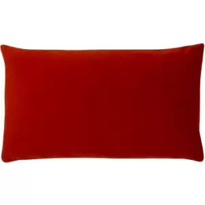Image of Sunningdale Velvet Rectangular Cushion Flame