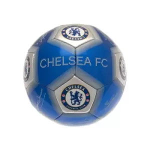 Image of Chelsea FC Printed Signature Skill Ball (One Size) (Blue/Silver)