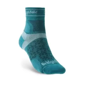 Image of Brigdedale TRAIL RUN Ultralight T2 Merino Sport 3/4 Crew Womens - Large Teal