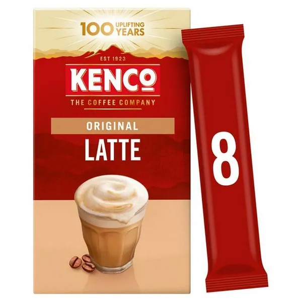 Image of Kenco Caffe Latte Instant Coffee 8 Packs of 5 Boxes