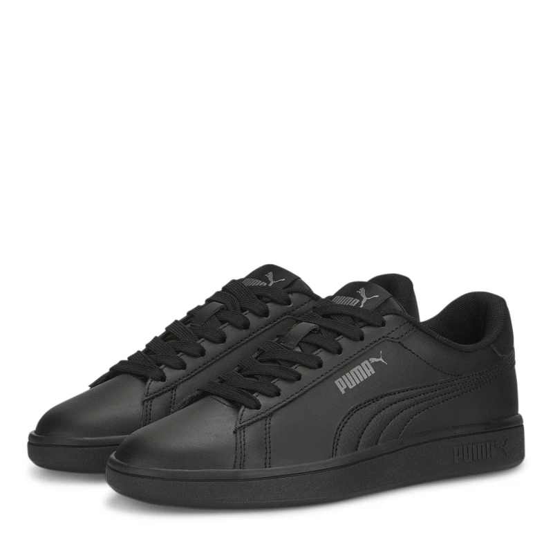 Image of Puma Smash Vulc Junior Boys Trainers Low Trainers 3 (35.5) Black 09145403230