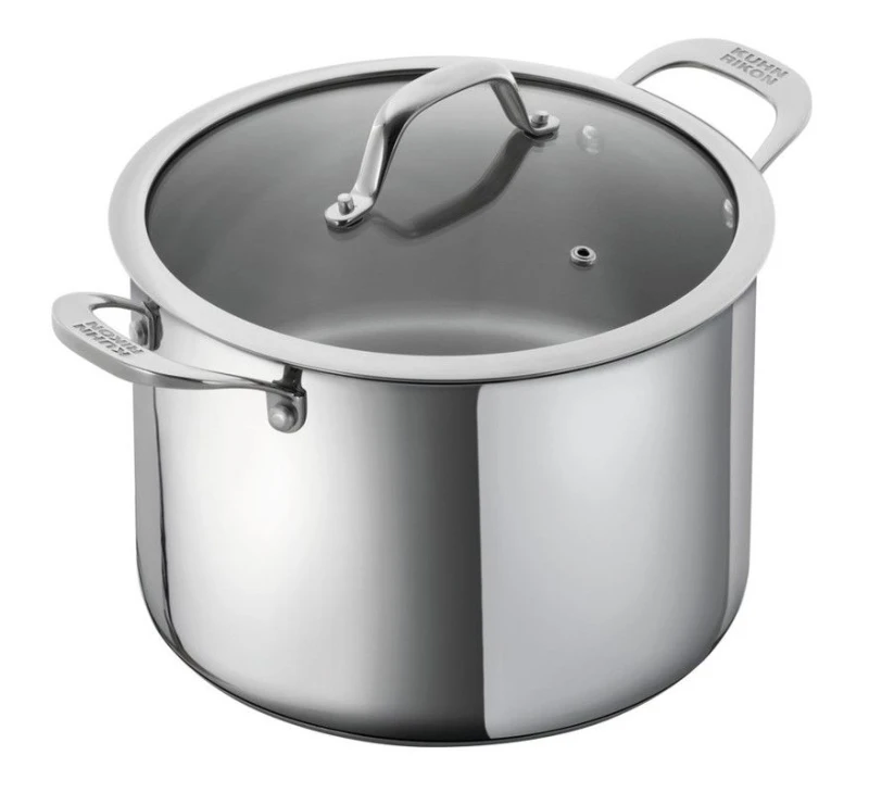 Image of Kuhn Rikon Allround Stainless Steel Casserole Pot, 24cm/8.5L in Silver Silver Unisex