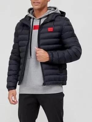 Image of Hugo Boss Balin Hooded Padded Jacket Black Size 2XL Men