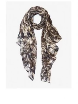 Image of Mint Velvet Violet Printed Scarf - Brown