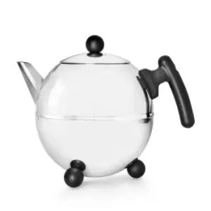 Image of Bredemeijer Teapot Double Wall Bella Ronde Design 1.5L in Polished Steel Finish