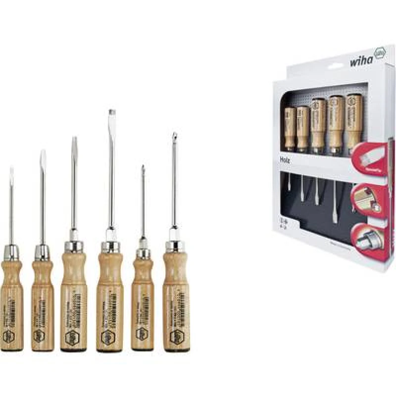 Image of Wiha Wiha Workshop Screwdriver set 6 Piece Slot, Phillips 07149