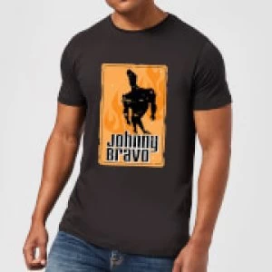 Image of Johnny Bravo Fire Mens T-Shirt - Black