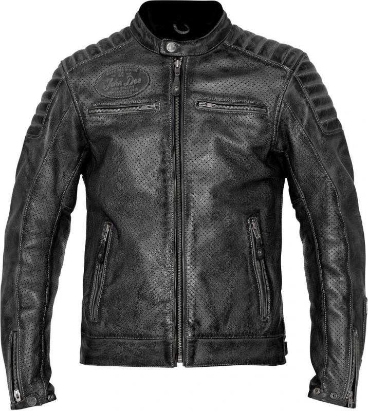 Image of John Doe Leather Jacket Storm Black Size XL