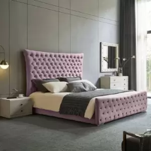 Image of Envisage Trade - Plexa Upholstered Beds - Plush Velvet, King Size Frame, Pink - Pink