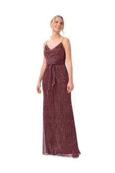 Image of Metallic Crinkle Gown
