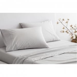 Image of Sheridan Organic 300tc Percale Pillowcases - Dove