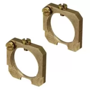 Image of Wiska COMBI Earthing Plate For 2 Glands Fitted Weatherproof Junction Box Brass - EC607