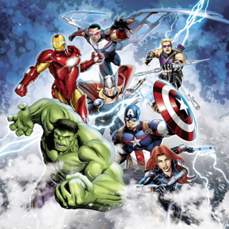 Image of Komar Marvel Avengers Mighty Team Wall Mural, 2.5M X 2.5M