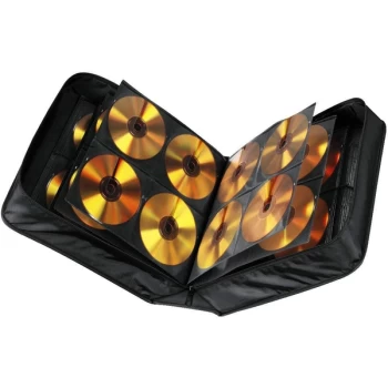Image of Hama CD/DVD/Bluray Wallet 304, Black + cleaning cloth
