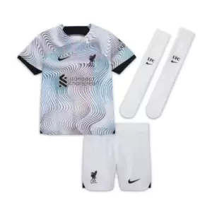 Image of Nike Liverpool Away Mini Kit 2022 2023 Infants - White