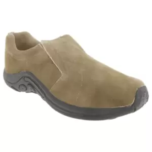 Image of PDQ Adults Unisex Real Suede Ryno Slip-On Casual Trainers (8 UK) (Taupe)