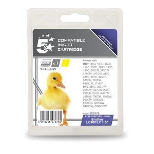 Image of 5 Star Office Brother LC1100 Yellow Ink Cartridge