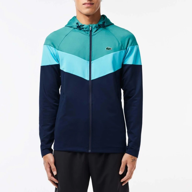 Image of Lacoste Stretch Fabric Sport Sweatshirt - Green Green XS