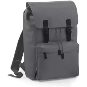 Image of Bagbase Heritage Laptop Backpack Bag (Up To 17" Laptop) (One Size) (Graphite Grey/Black) - Graphite Grey/Black