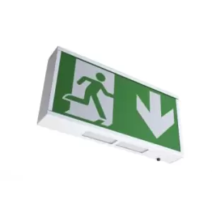 Image of Robus 3W LED Maintained Exit Box - White - R8EMLED-01