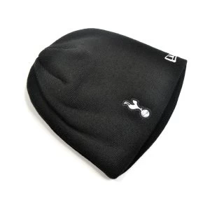 Image of New Era Spurs Skull Essentials Knitted Beanie Hat Black