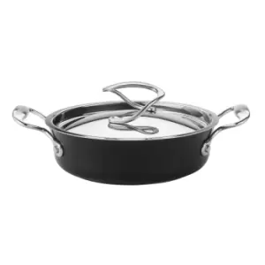 Image of Circulon Style Hard Anodised 20cm Sauteuse Pan Black