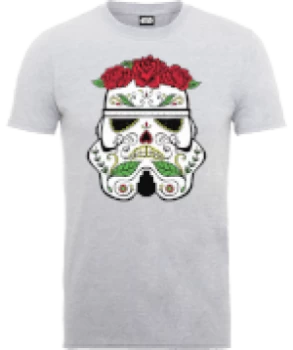 Image of Star Wars Day Of The Dead Stormtrooper T-Shirt - Grey - S