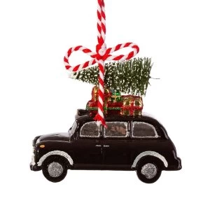 Image of Sass & Belle London Christmas Black Cab Shaped Bauble