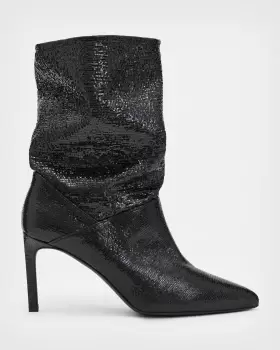 Image of AllSaints Orlana Shimmer Leather Boots