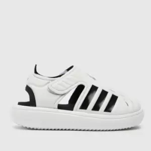 Image of Adidas White & Black Water Sandal Toddler Sandals
