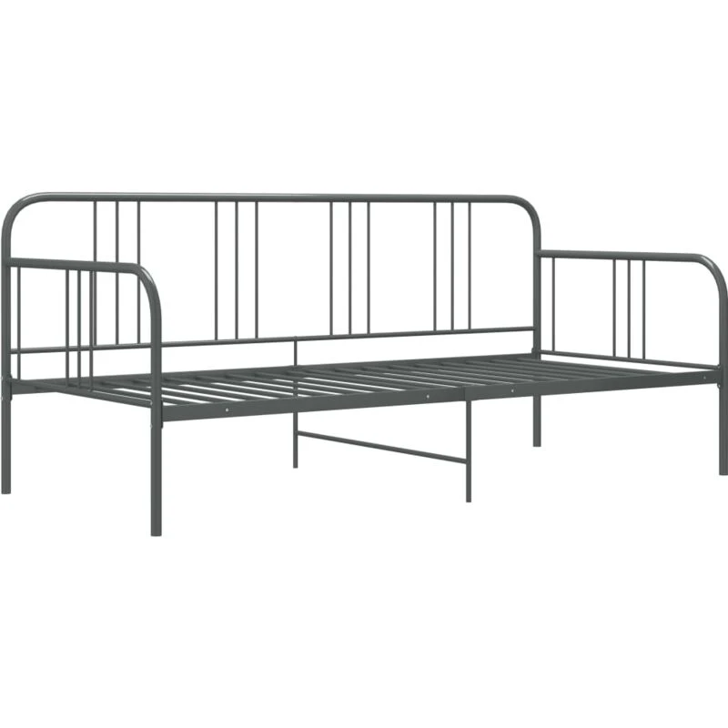 Image of VIDAXL Sofa Bed Frame without Mattress Grey Metal 90x200cm Vidaxl 8720286162507
