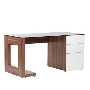 Image of Alphason Sorbonne Executive Desk - Walnut