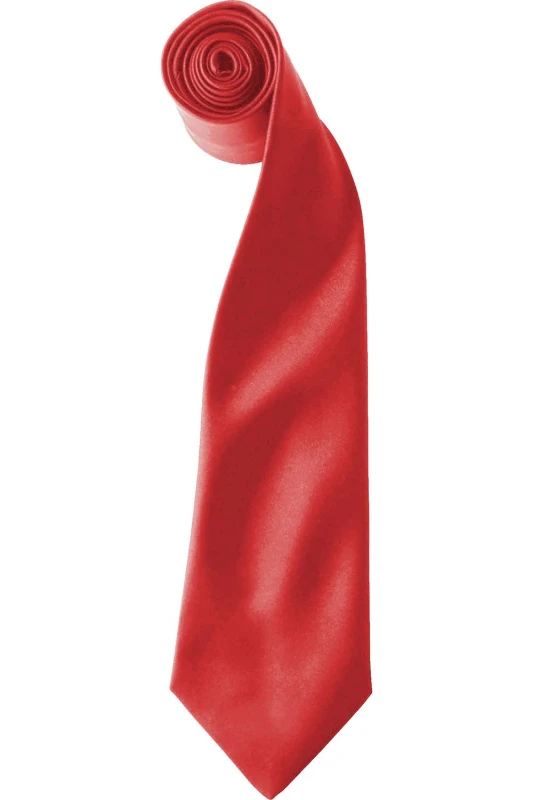Image of Premier Premier Men Colours Satin Clip Tie Pack of 2 in Red Red One Size Male 5059269153977