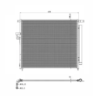 Image of NRF 350425 Air Conditioning Condenser (Aluminium) with dryer