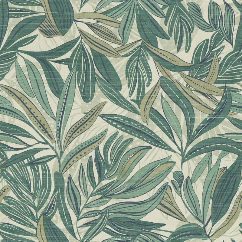 Image of Arthouse Graphic Tropical Leaf Green Wallpaper