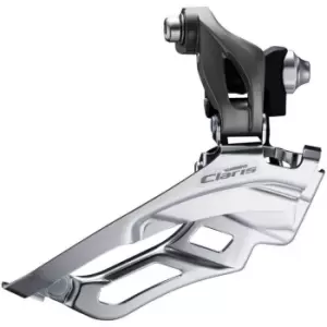 Image of Shimano Claris R2000 Double 8 Speed Band Clamp Front Derailleur - Silver