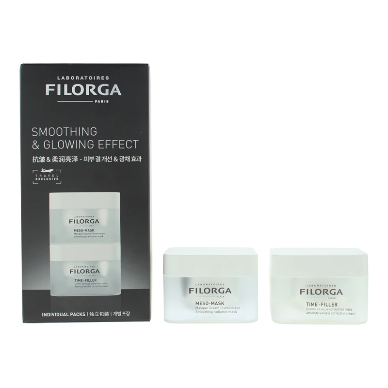 Image of Filorga Smoothing Glowing Effect Travel Gift Set - 50ml Time-Filler Cream & 50ml Meso Face Mask