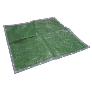 Image of Faithfull Tarpaulin Green / Silver 5.4 x 3.6m (18 x 12ft)