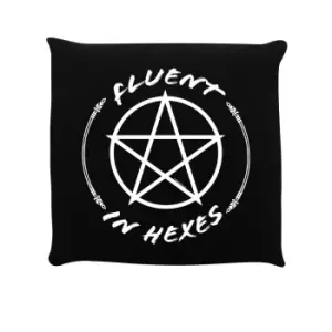 Image of Grindstore Fluent In Hexes Cushion (One Size) (Black/White)